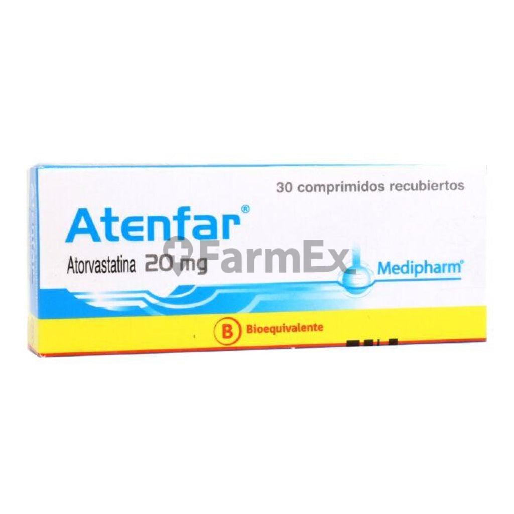 Atenfar 20 mg x 30 comprimidos MEDIPHARM